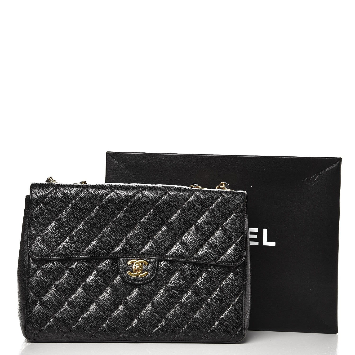 Chanel Caviar Quilted Jumbo Single Flap Black 14 of 14