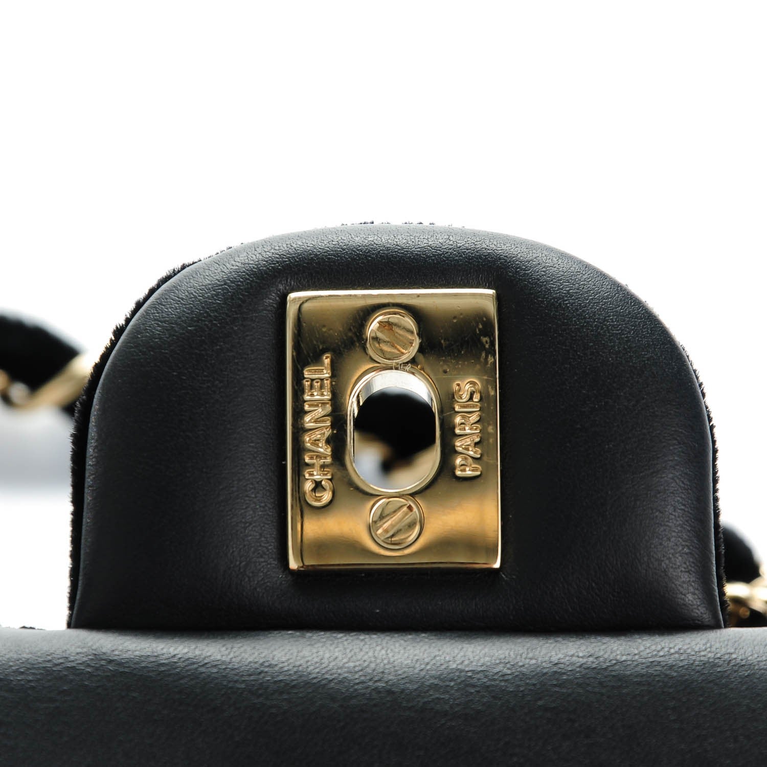 Chanel Velvet Quilted Mini Rectangular Flap Black 5 of 8