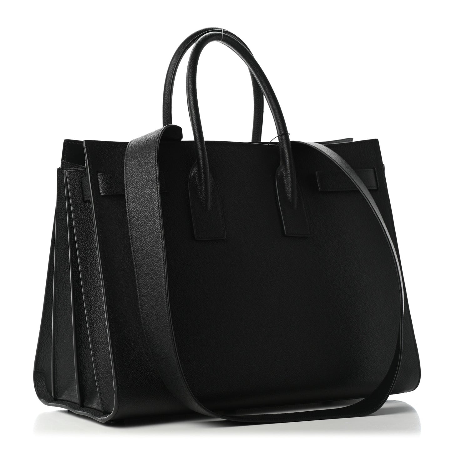 Grained Calfskin Large Sac De Jour Carryall Black
