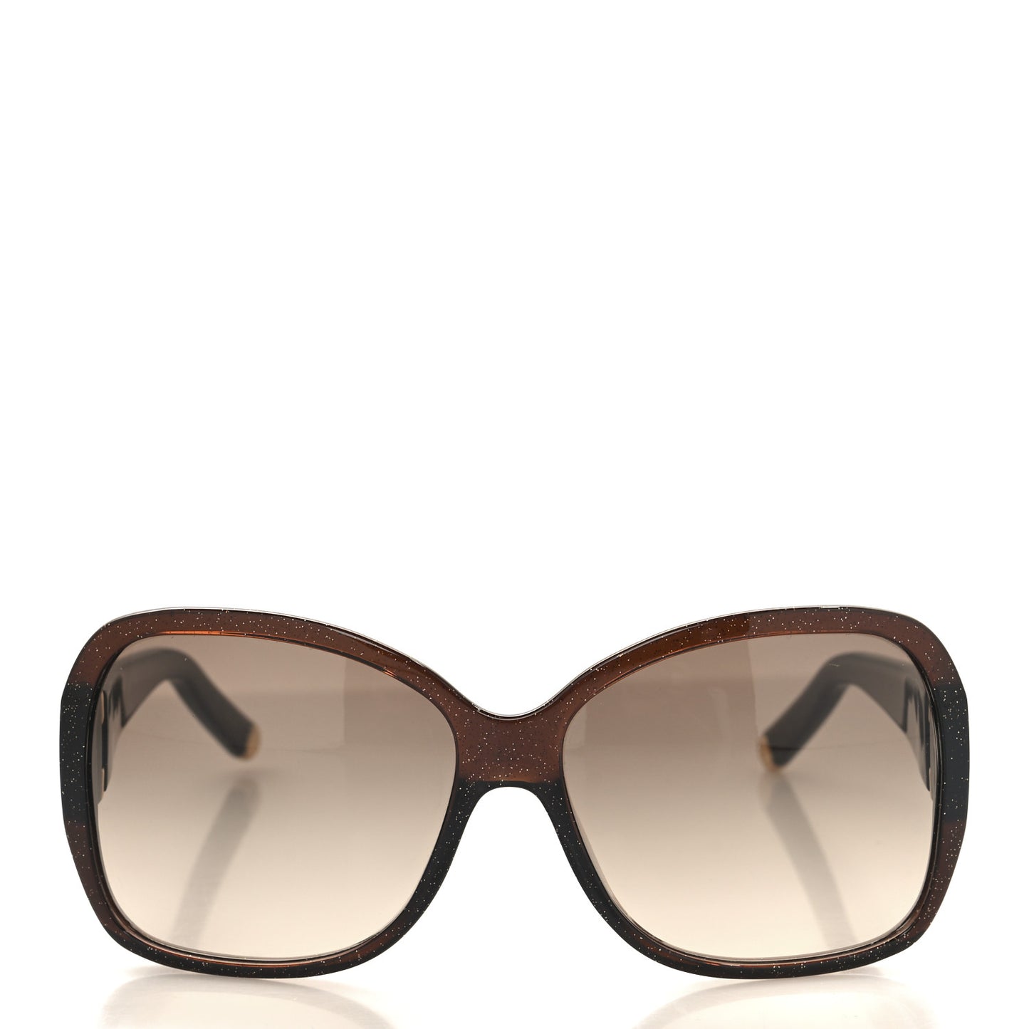 Acetate Obsession Round Sunglasses Z1856E Brown Glitter
