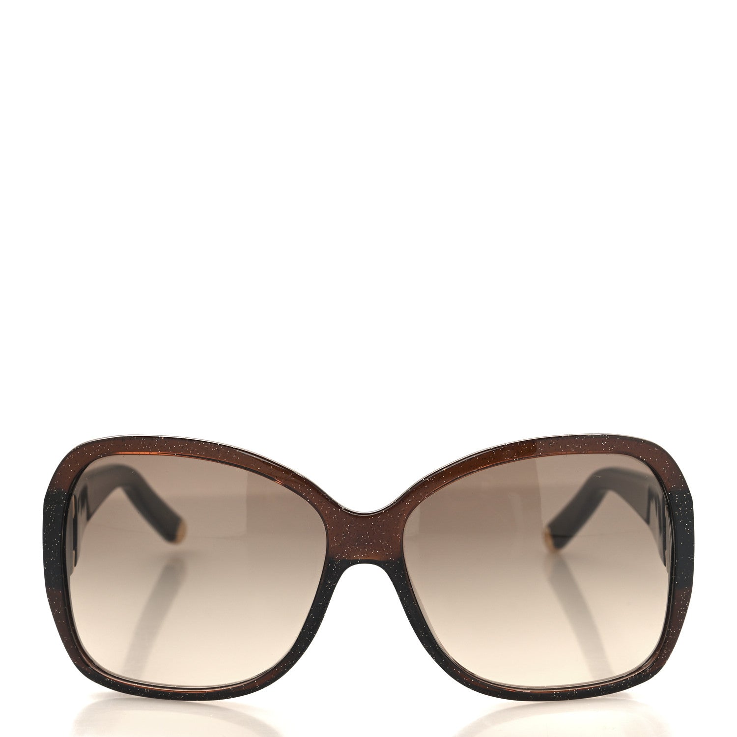 Louis Vuitton Acetate Obsession Round Sunglasses Z1856E Brown Glitter 2 of 7