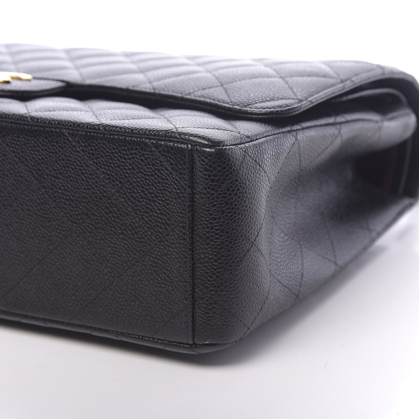 Caviar Quilted Maxi Double Flap Black