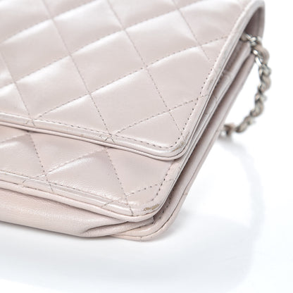 Chanel Lambskin Quilted Wallet On Chain WOC Rose Pale 17 of 17
