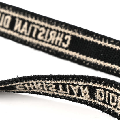 Christian Dior Canvas Embroidered Adjustable Shoulder Strap Black 6 of 7