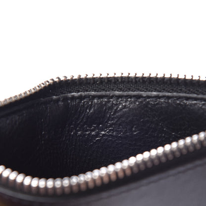 Saint Laurent Calfskin Paris Rainbow Fragments Zip Pouch Card Holder Black 8 of 8