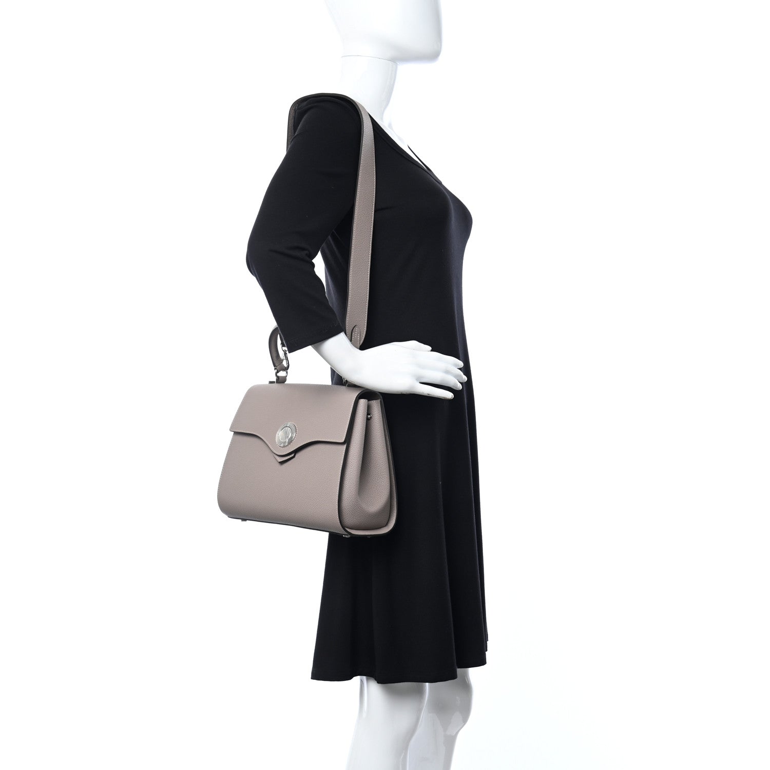 Moynat Taurillon Blush Voyage PM Tourterelle 2 of 12