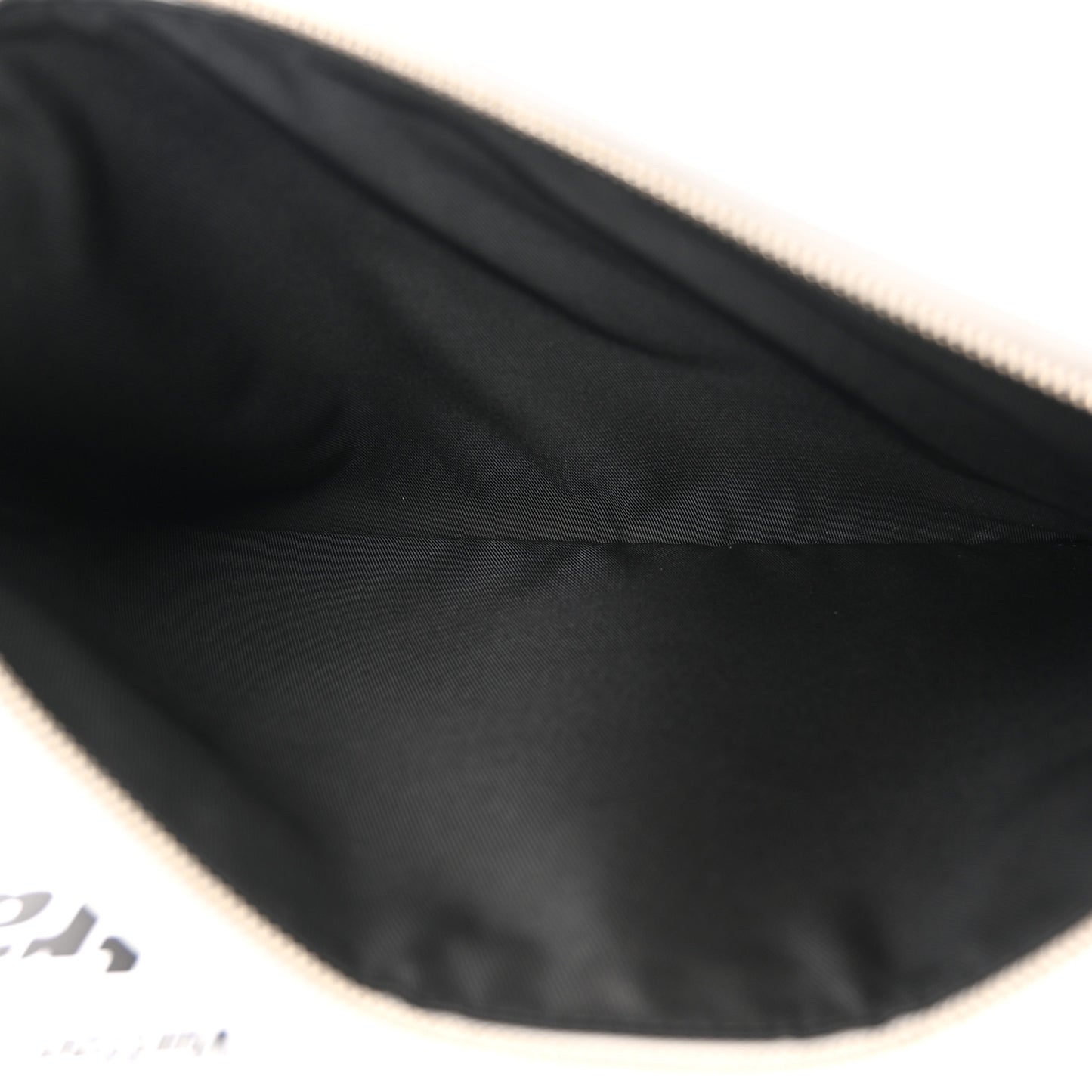 Calfskin Newspaper Print Pouch