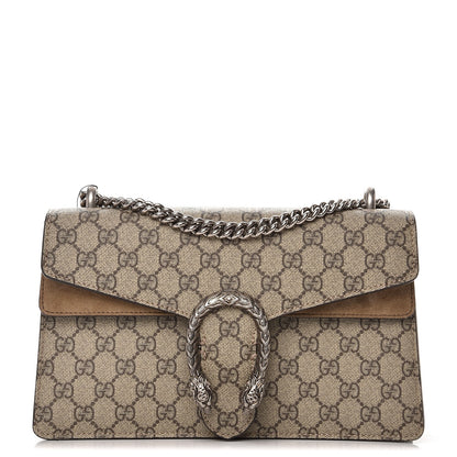 Gucci GG Supreme Monogram Small Dionysus Shoulder Bag Taupe 1 of 9