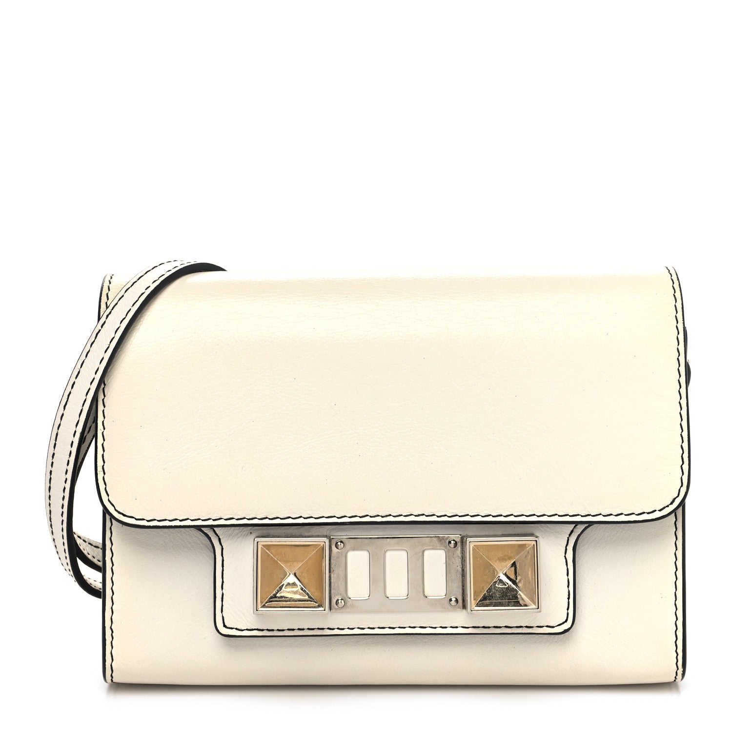 Proenza Schouler Calfskin PS11 Wallet With Strap White 1 of 12