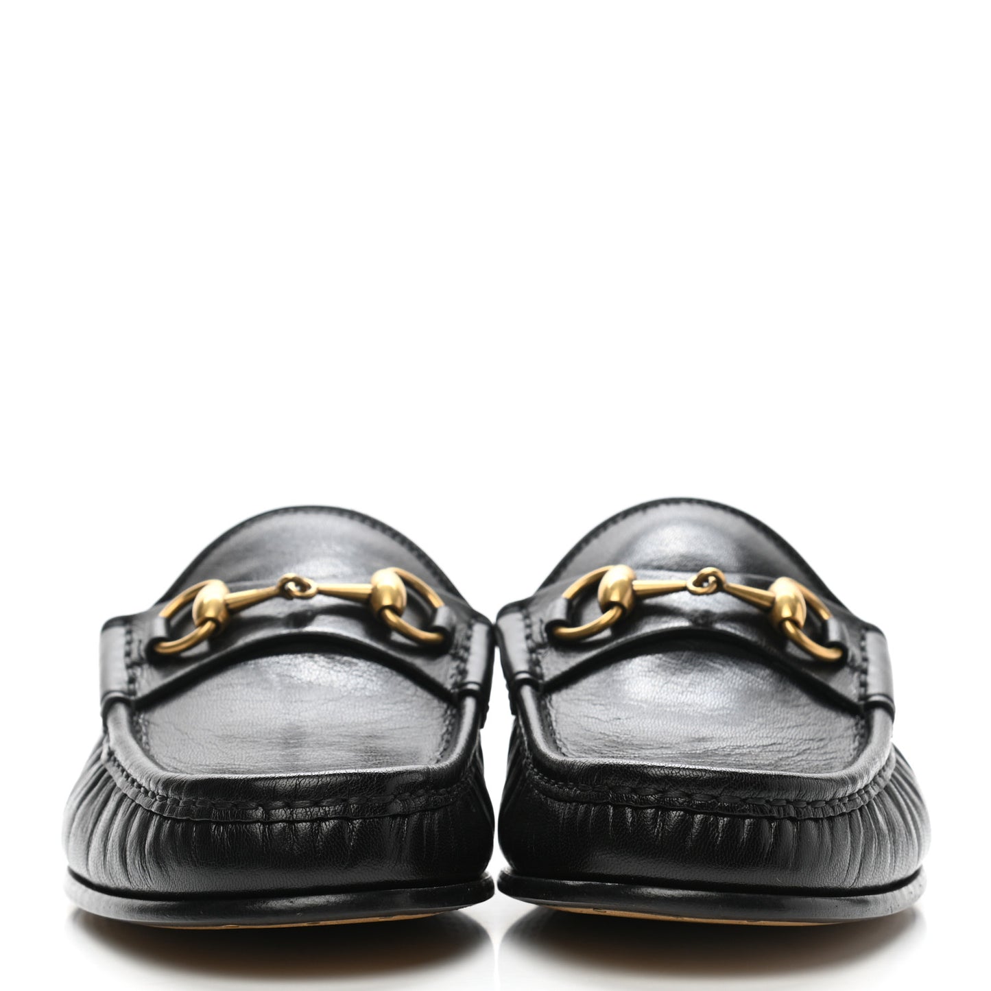 Goatskin Mens Horsebit Slippers 5.5 Black