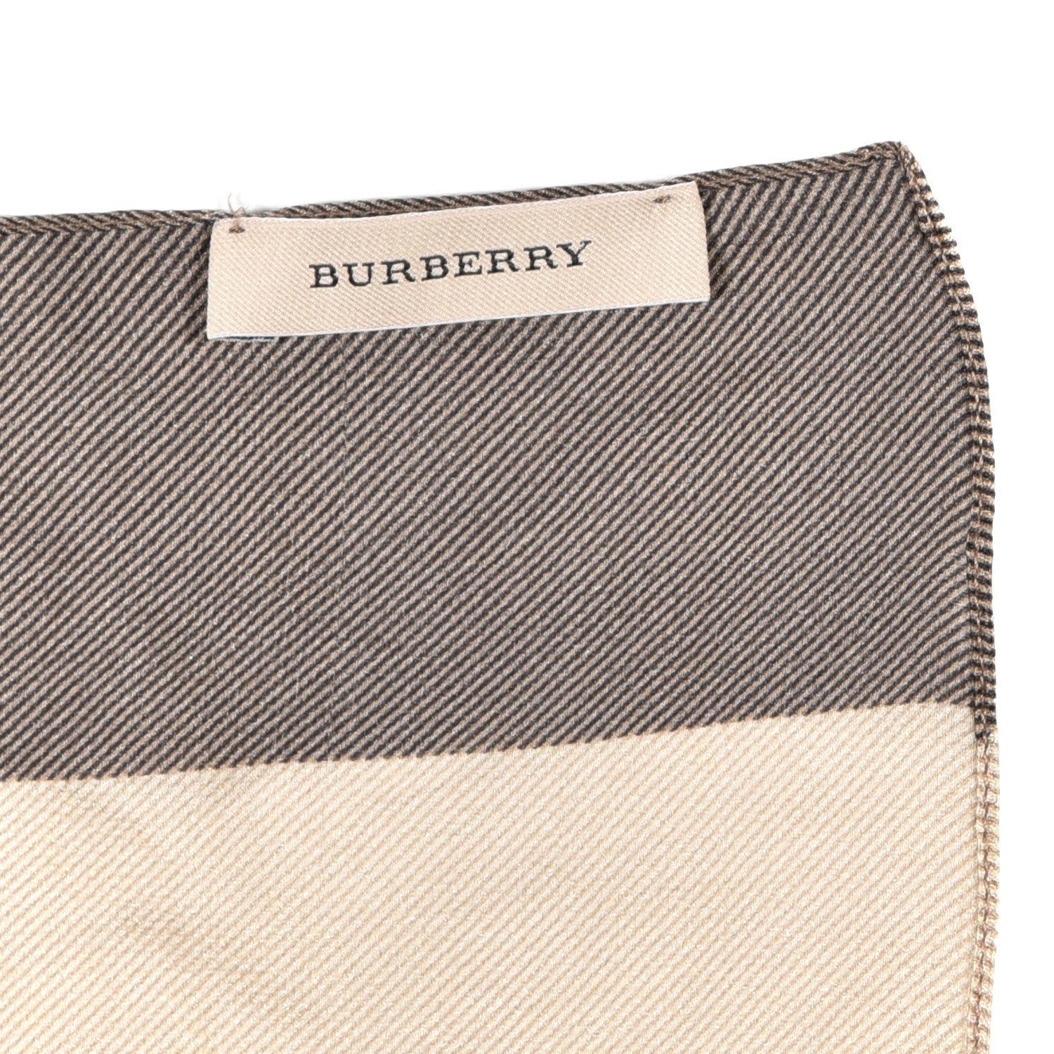 Burberry Silk Giant Check Lightweight Scarf Camel 4 of 4