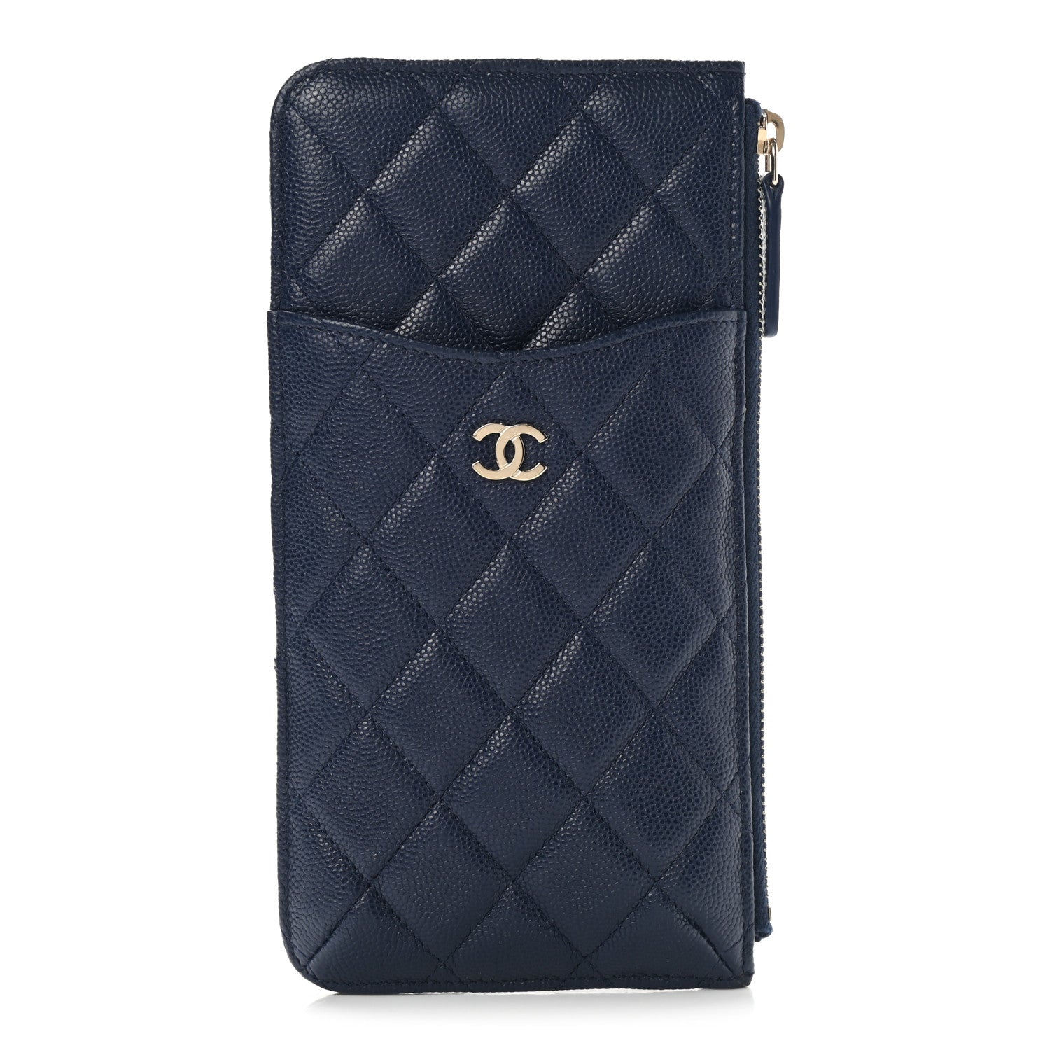 Chanel Caviar Quilted Classic iPhone Pouch Navy 1 of 9
