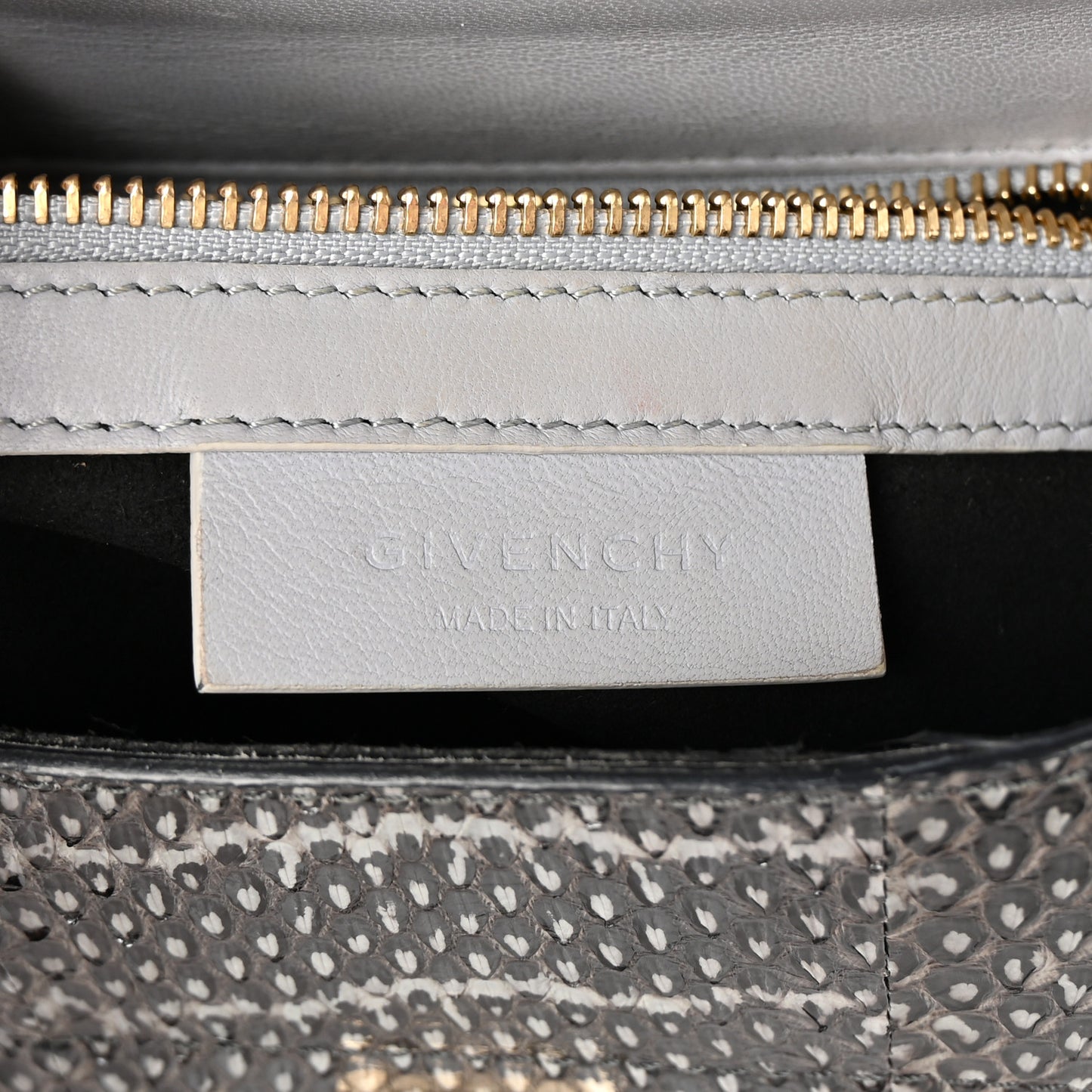 Elaphe Mini Pandora Box Crossbody Bag Beige