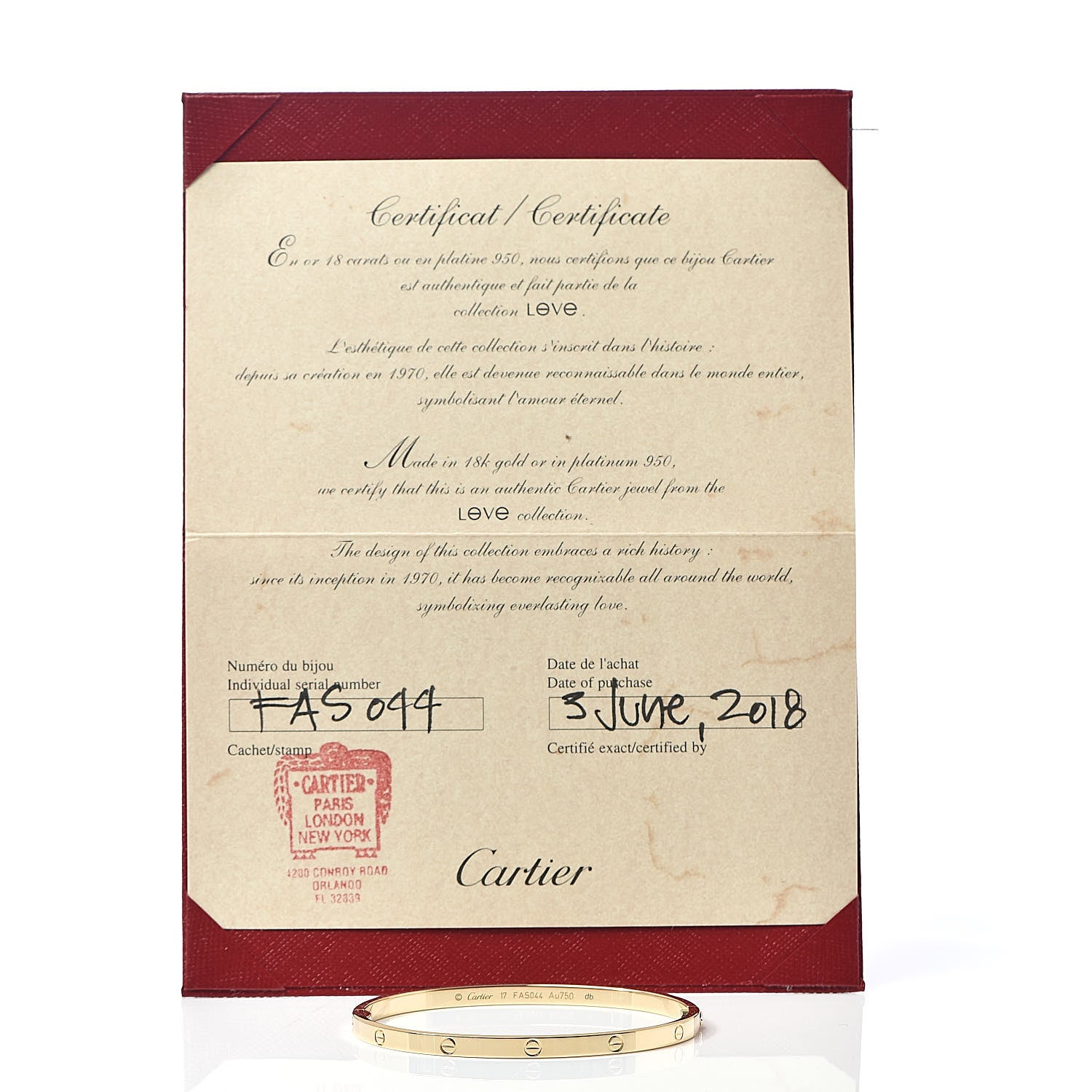 Cartier 18K Yellow Gold Small LOVE Bracelet 17 6 of 6