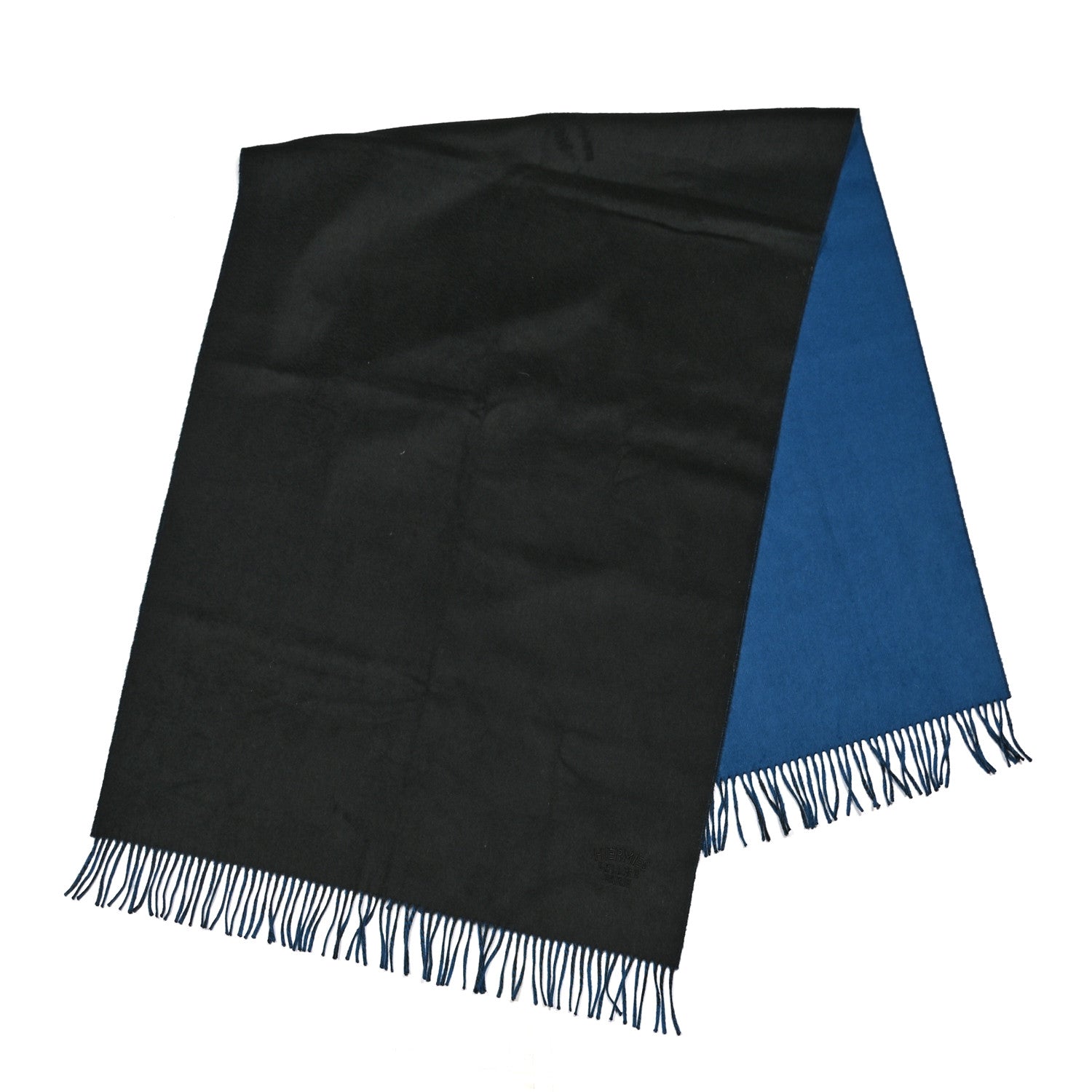 Hermes Cashmere Fringe Double Face Stole 2 of 4