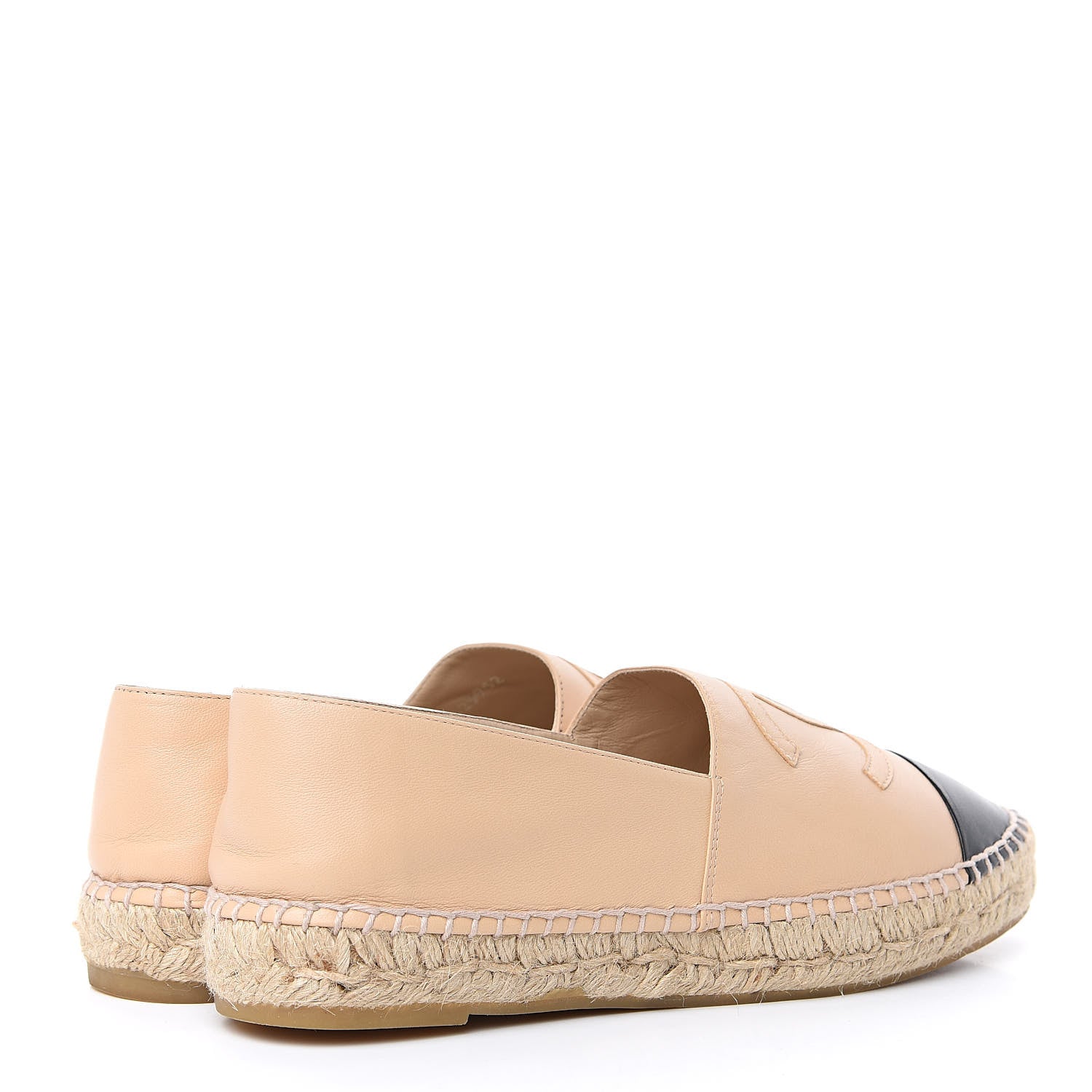 Chanel Lambskin CC Espadrilles 41 Beige Black 4 of 8