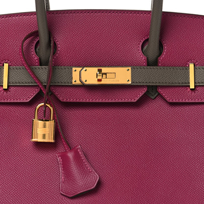 Hermes Epsom Horseshoe Birkin 30 Rose Poupre Etain 8 of 12