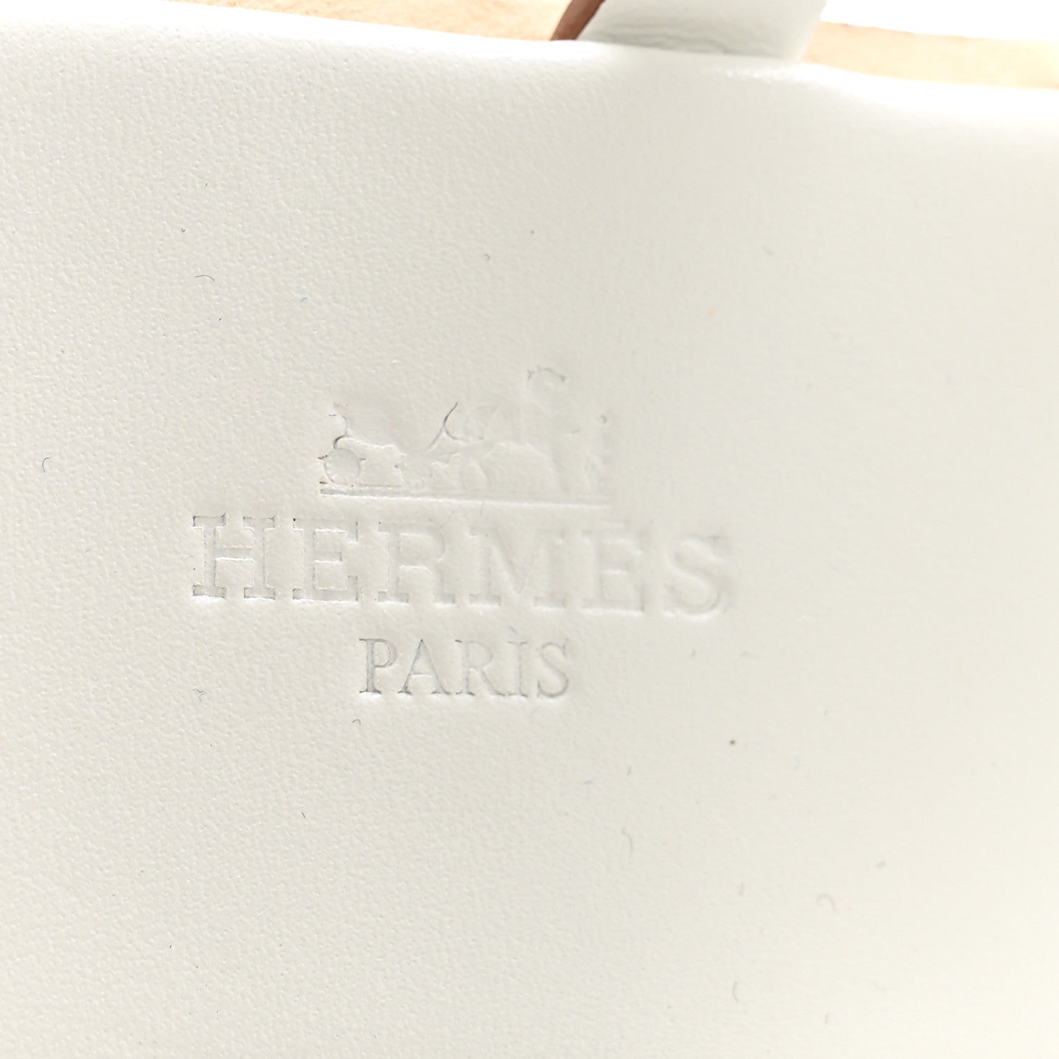 Hermes Calfskin Cork Isabella 30 Sandals 38 White 6 of 8