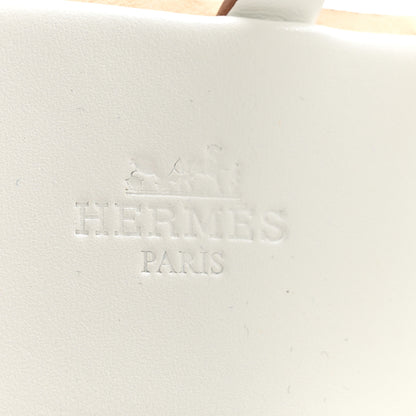 Hermes Calfskin Cork Isabella 30 Sandals 38 White 6 of 8