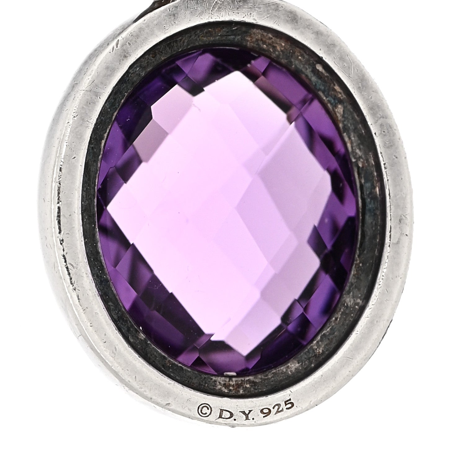 David Yurman Sterling Silver Amethyst Turquoise Renaissance Drop Earrings 4 of 4