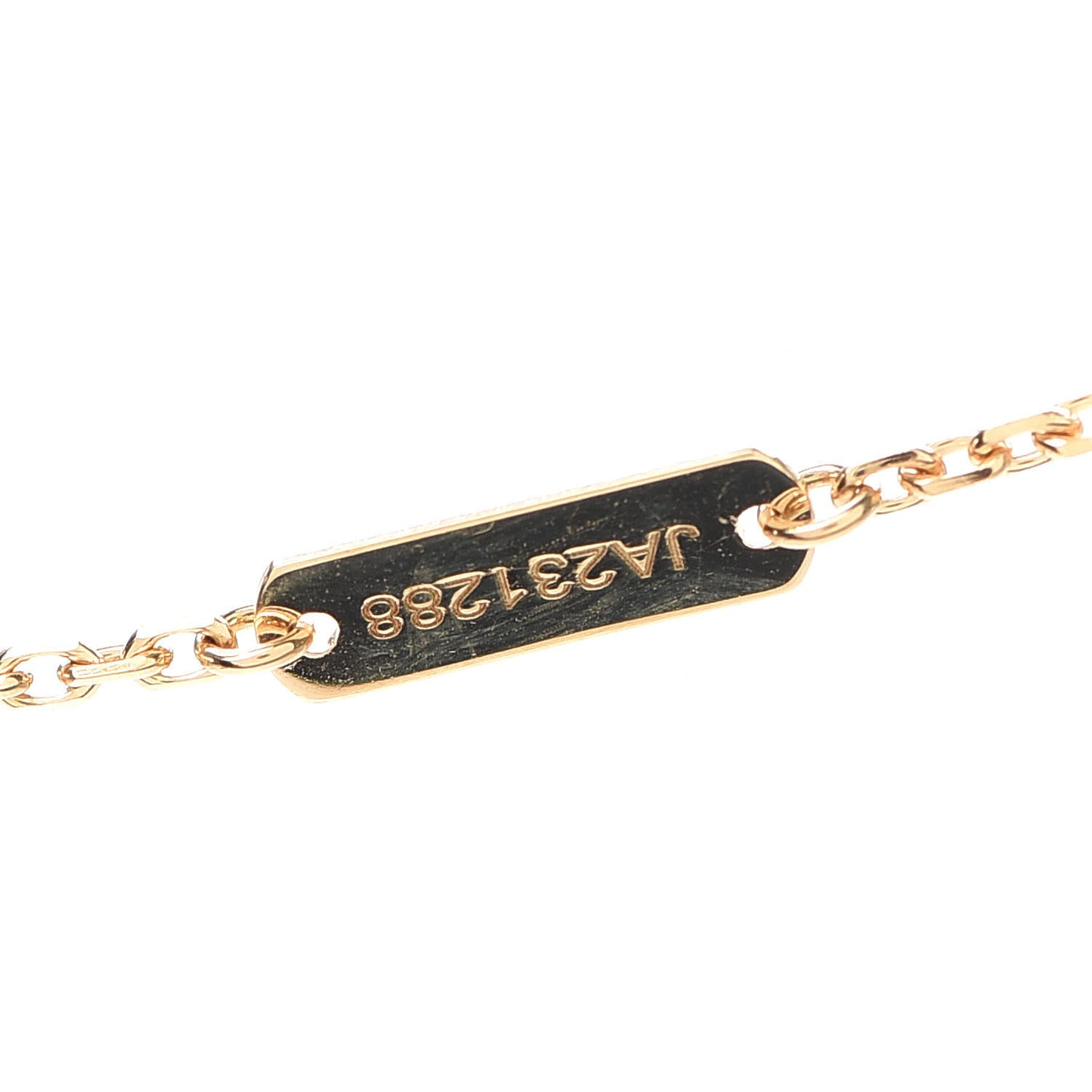 18K Yellow Gold Carnelian Vintage Alhambra Pendant Necklace