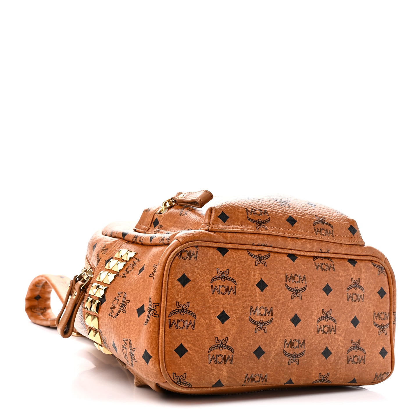 Visetos Small Side Stud Stark Backpack Cognac