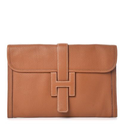 Hermes Togo Jige PM Clutch Gold 1 of 9