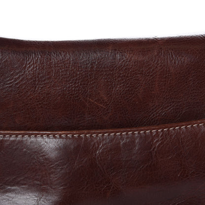 Christian Dior Calfskin Embroidered Romantic Flowers Saddle Bag Brown 11 of 14