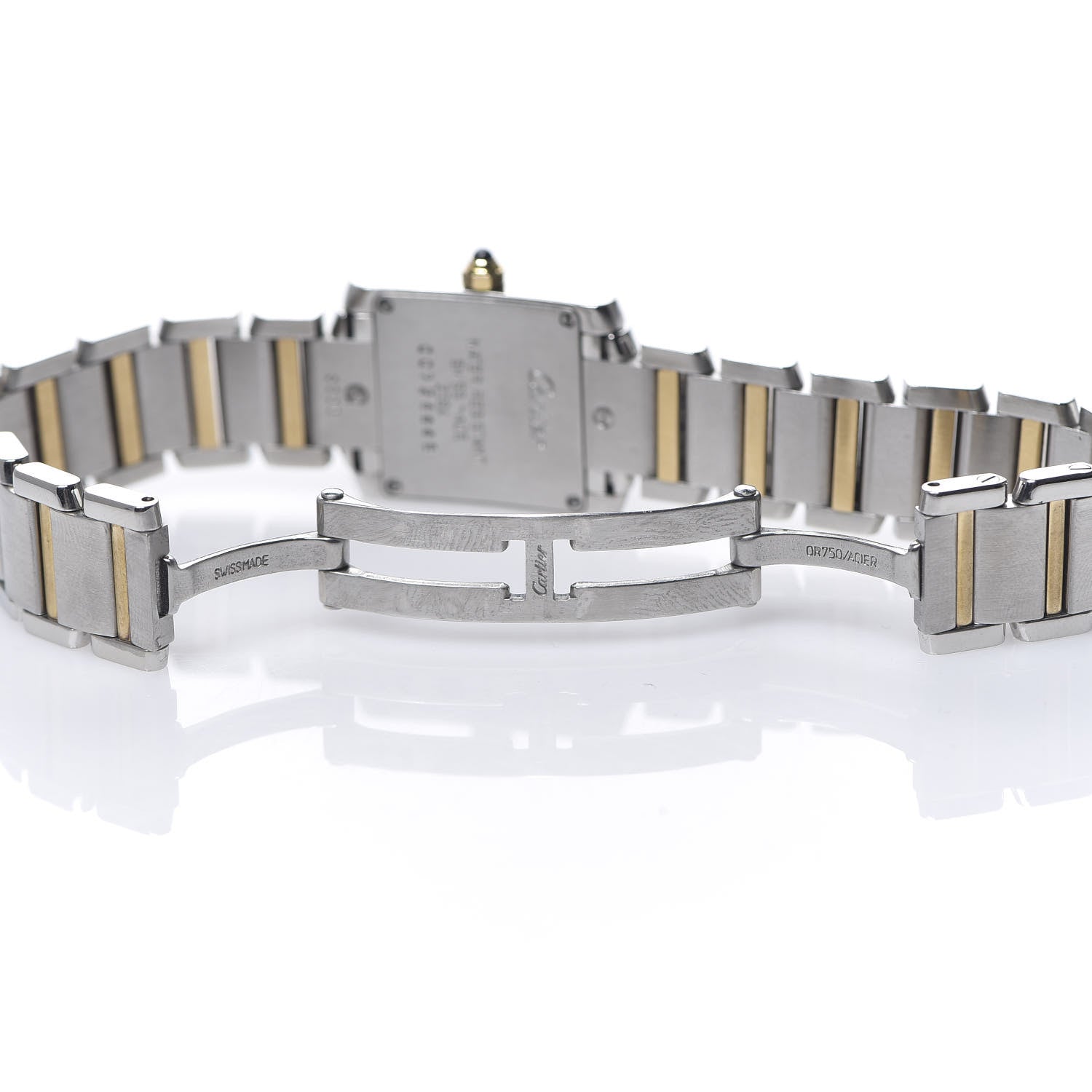 Cartier Stainless Steel 18K Yellow Gold 20mm Tank Francaise Quartz Watch 5 of 6