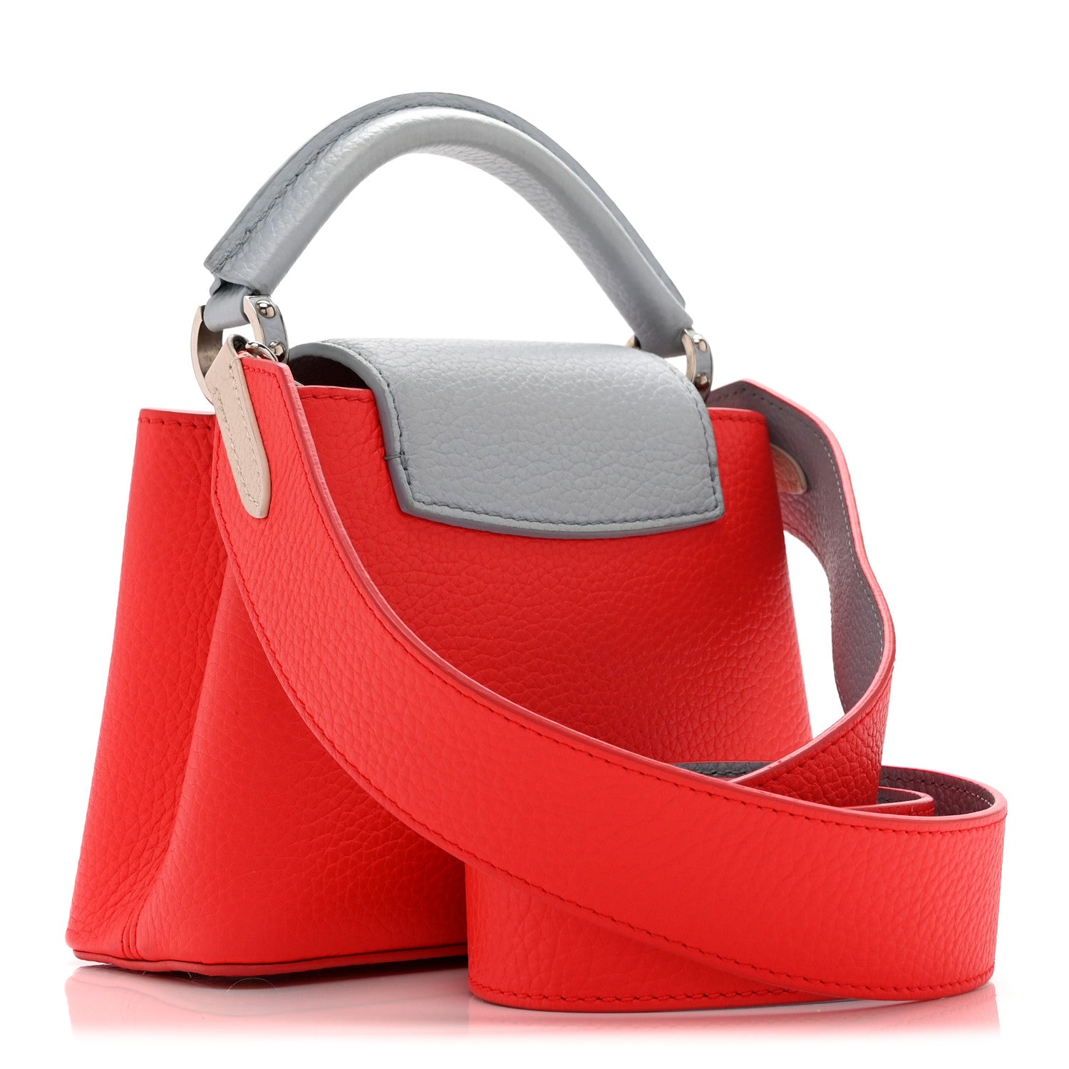 Louis Vuitton Taurillon Capucines Mini Coral Olympe Blue 3 of 9