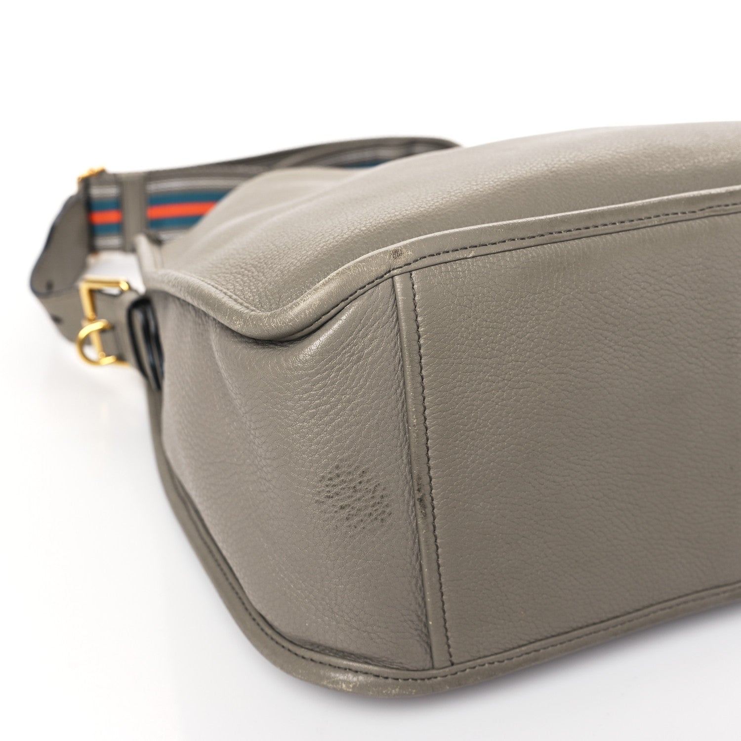 Prada Vitello Daino Double Strap Messenger Hobo Argilla 7 of 8