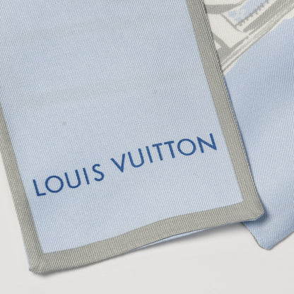 Louis Vuitton Silk Monogram Trunks Bandeau Blue Ciel 5 of 6