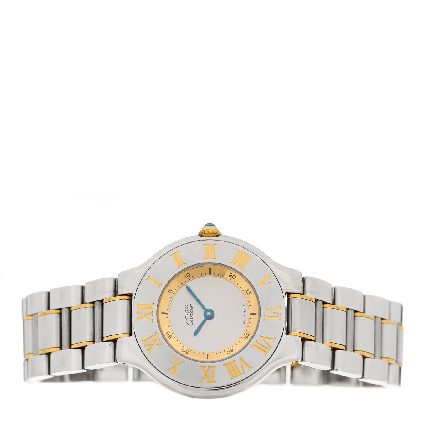 Stainless Steel 18K Yellow Gold 31mm Must De 21 Quartz Watch