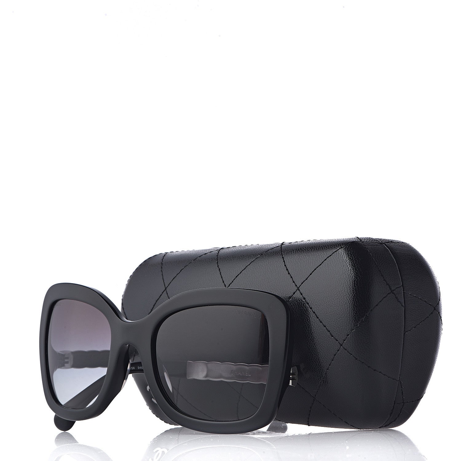 Chanel Acetate Spring Butterfly Sunglasses 5370 Black Silver 9 of 9