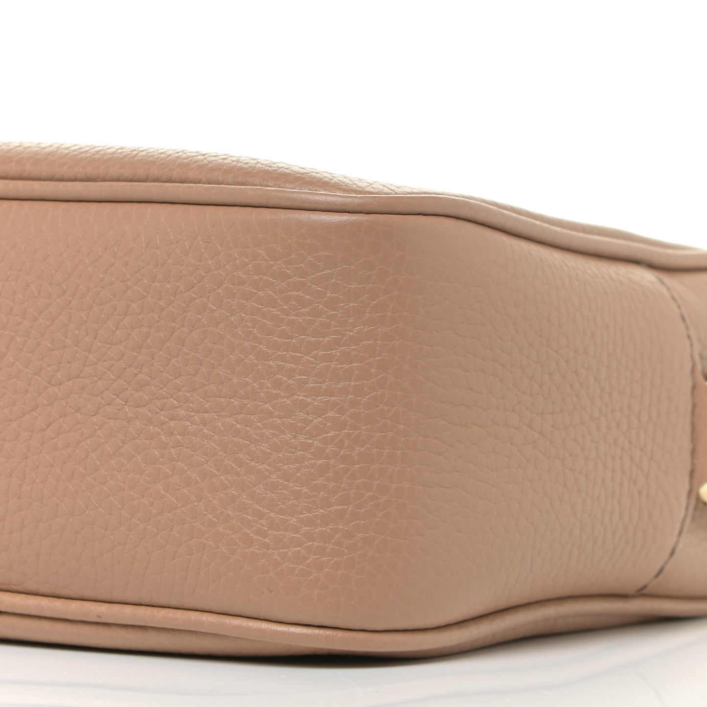Pebbled Calfskin Small Soho Disco Bag Camelia