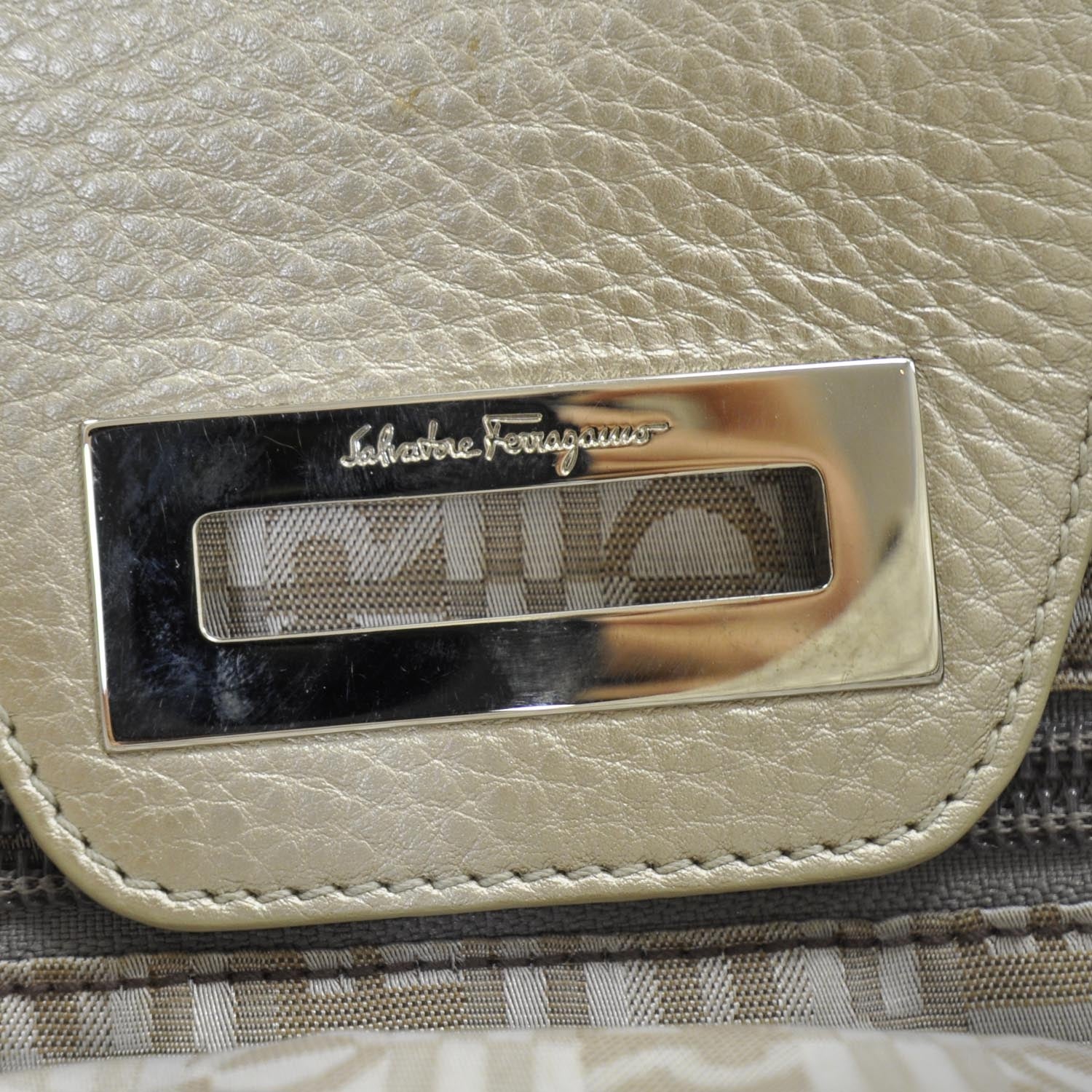 FASHIONPHILE SALVATOREFERRAGAMOLeatherMarisaMetallicGold 7 of 8