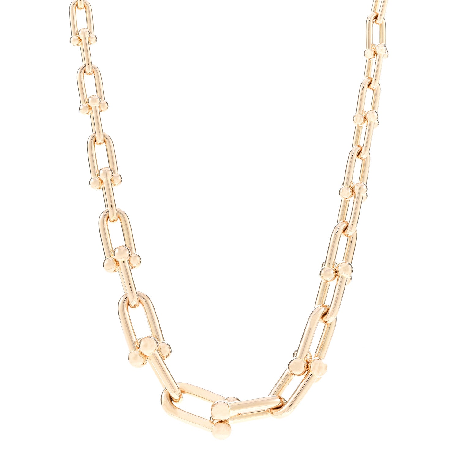Tiffany 18K Rose Gold Hardwear Graduated Link Necklace 1 of 6