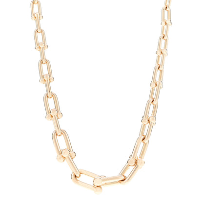 Tiffany 18K Rose Gold Hardwear Graduated Link Necklace 1 of 6