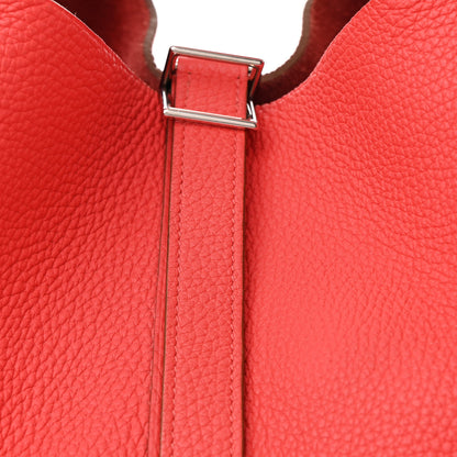 Hermes Taurillon Clemence Picotin Lock 26 GM Bougainvillea 8 of 12