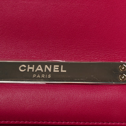 Chanel Lambskin Quilted Top Handle Wallet On Chain WOC Pink 11 of 14