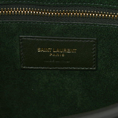 Saint Laurent Smooth Calfskin Le 5 A 7 Hobo Vert Fonce 6 of 13