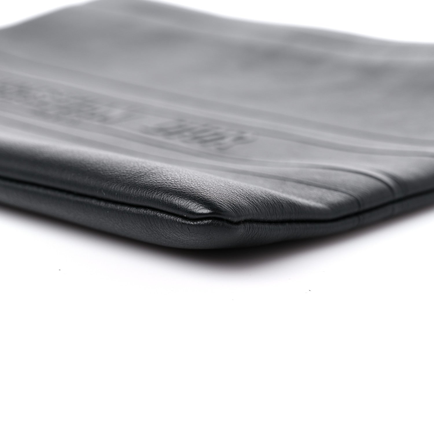 Christian Dior Calfskin Embossed Logo Zip Clutch Black 8 of 8