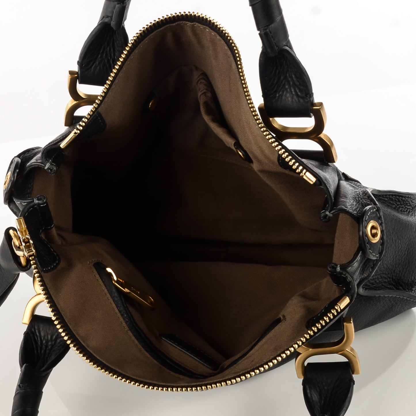 Calfskin Small Marcie Satchel Black