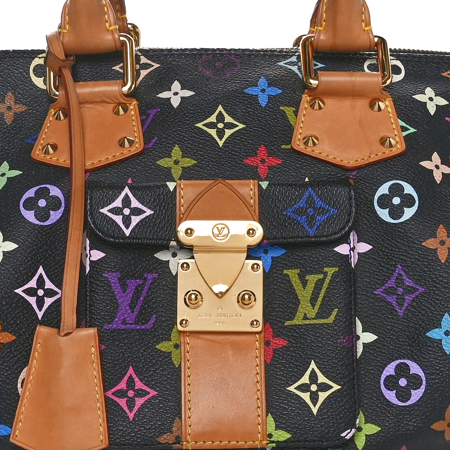 Louis Vuitton Monogram Multicolor Speedy 30 Black 7 of 9