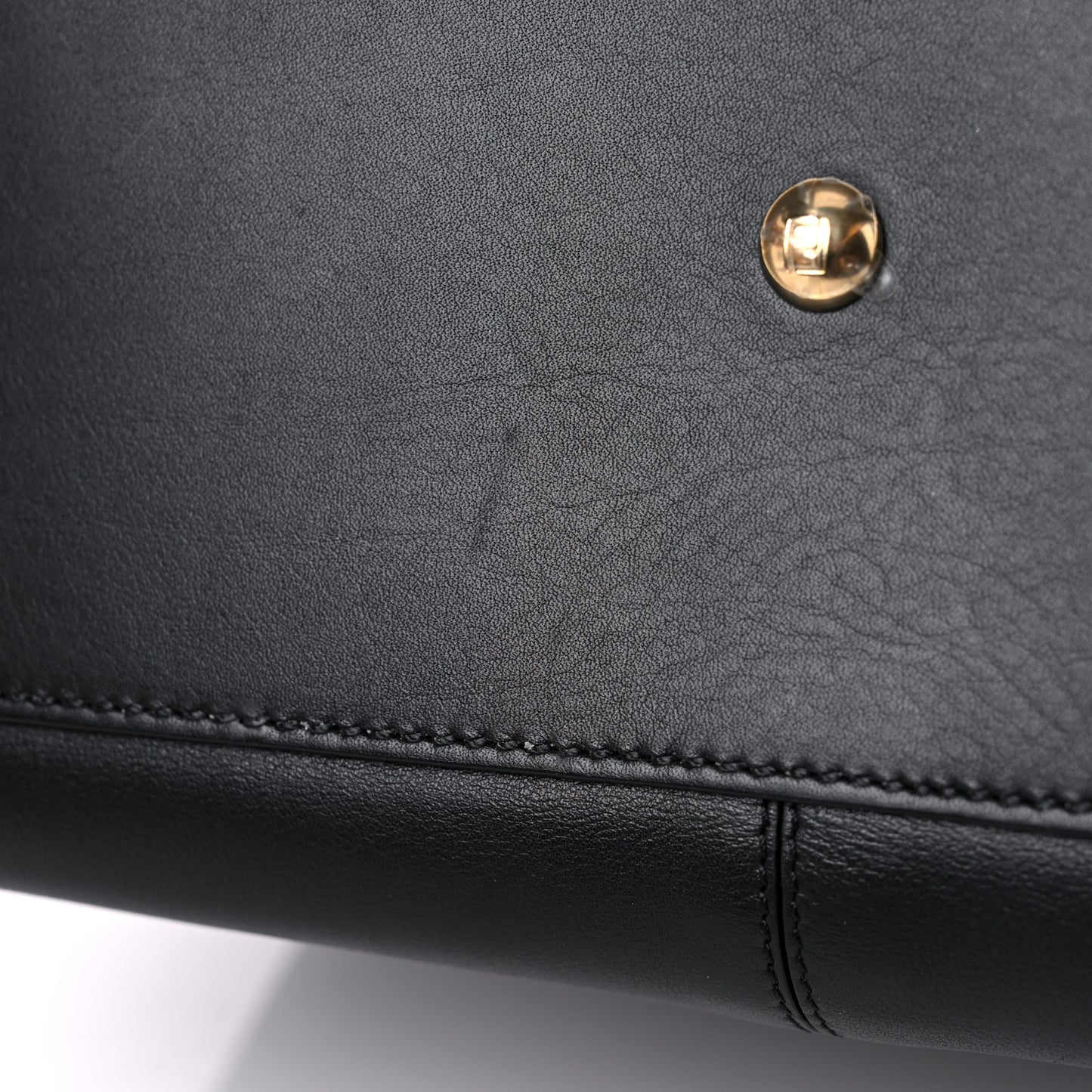 Vitello Seta Glazed Fabric FF 1974 Medium Peekaboo X-Lite Black Mogano Panna