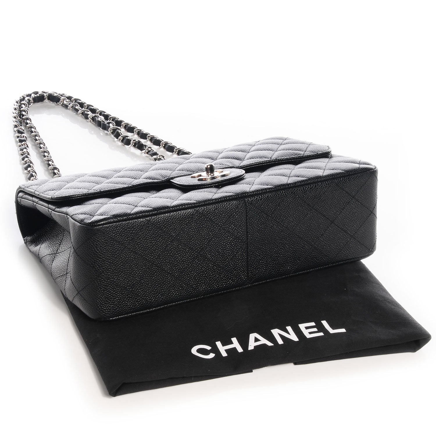 Chanel Caviar Jumbo Single Flap Black 4 of 7