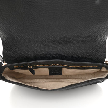Gucci Pebbled Calfskin Medium Soho Flap Crossbody Black 5 of 9