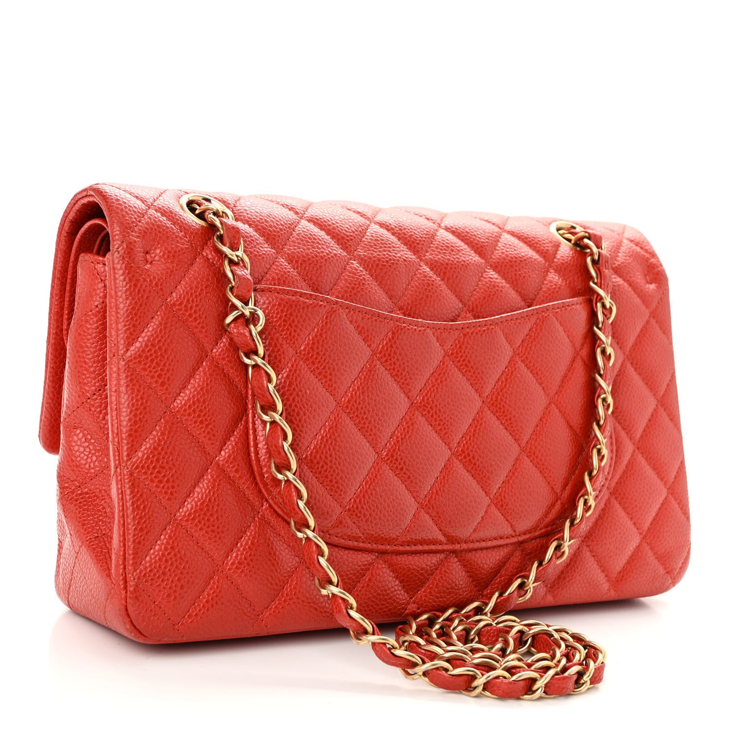 Chanel Caviar Quilted Medium Double Flap Red 3 of 11
