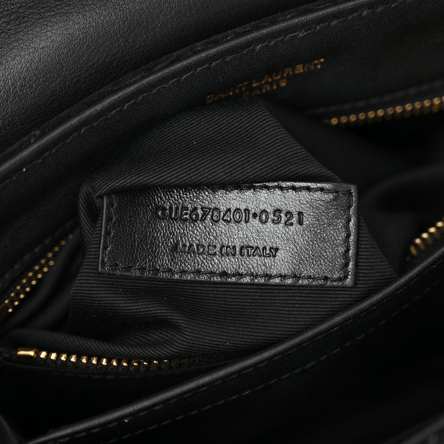 Saint Laurent Suede Y Quilted Monogram Toy Loulou Crossbody Bag Black 7 of 12