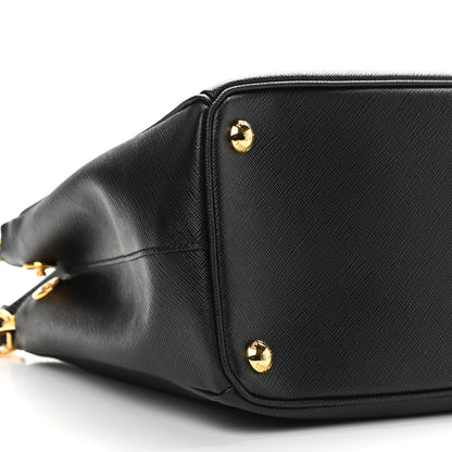 Prada Saffiano Small Galleria Double Zip Tote Black 8 of 9